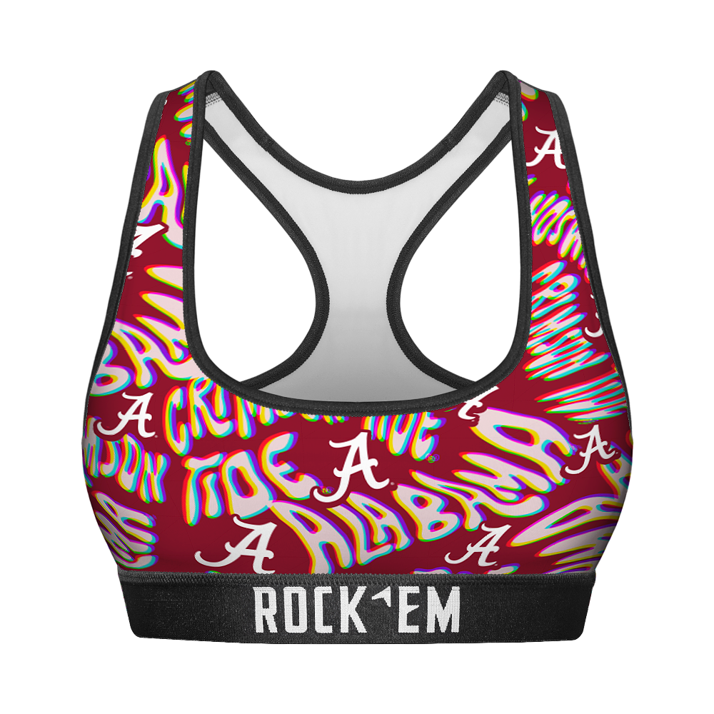 Alabama Crimson Tide - Twisted Wordmark Women's Sports Bra