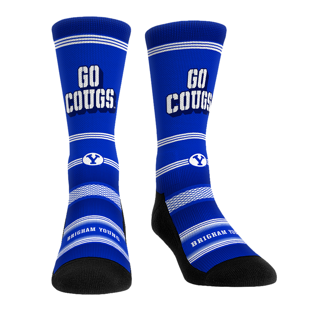 BYU Cougars - Team Slogan Crew Socks