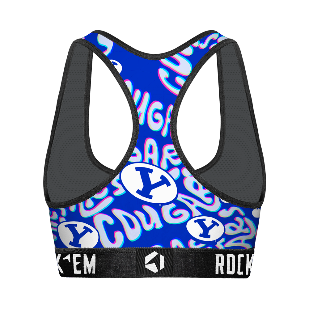 BYU Cougars - Twisted Wordmark Women's Sports Bra