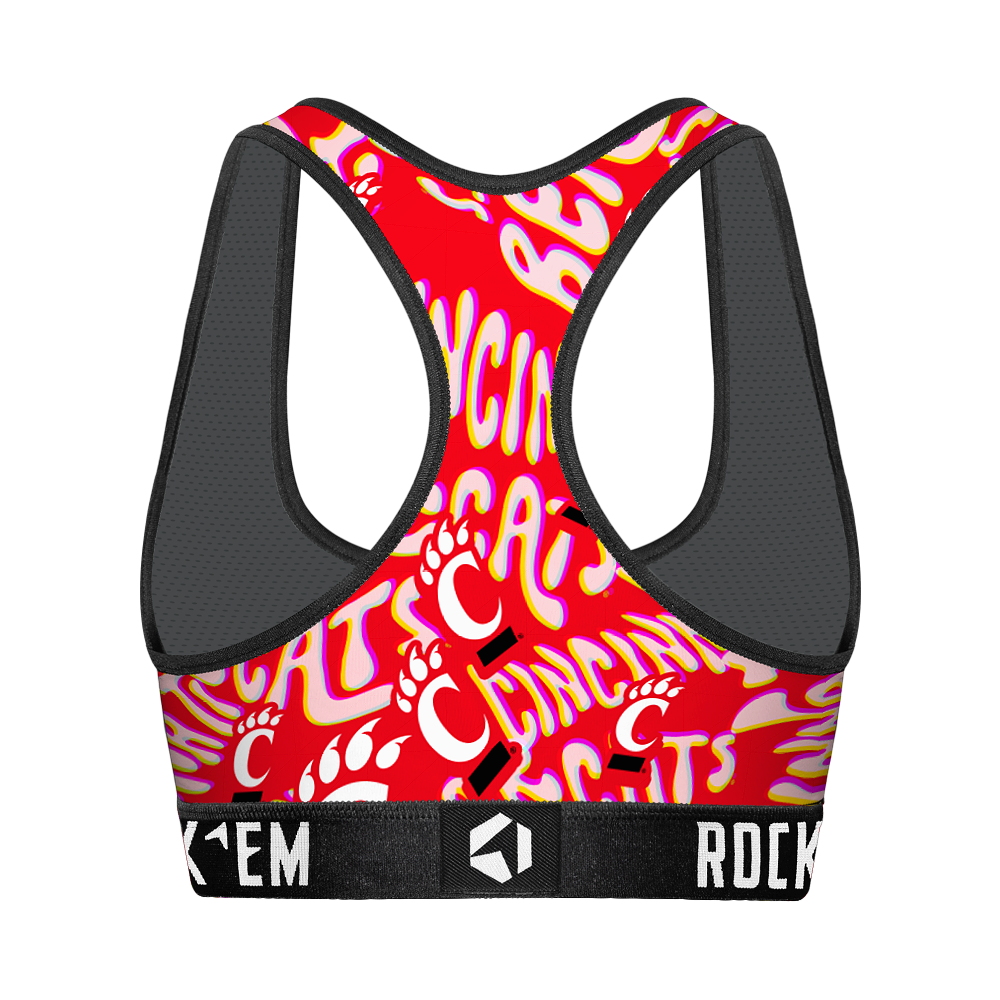 Cincinnati Bearcats - Twisted Wordmark Women's Sports Bra