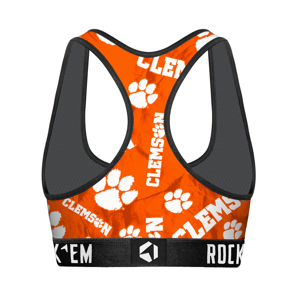 Clemson Tigers - Logo All-Over Women's Sports Bra