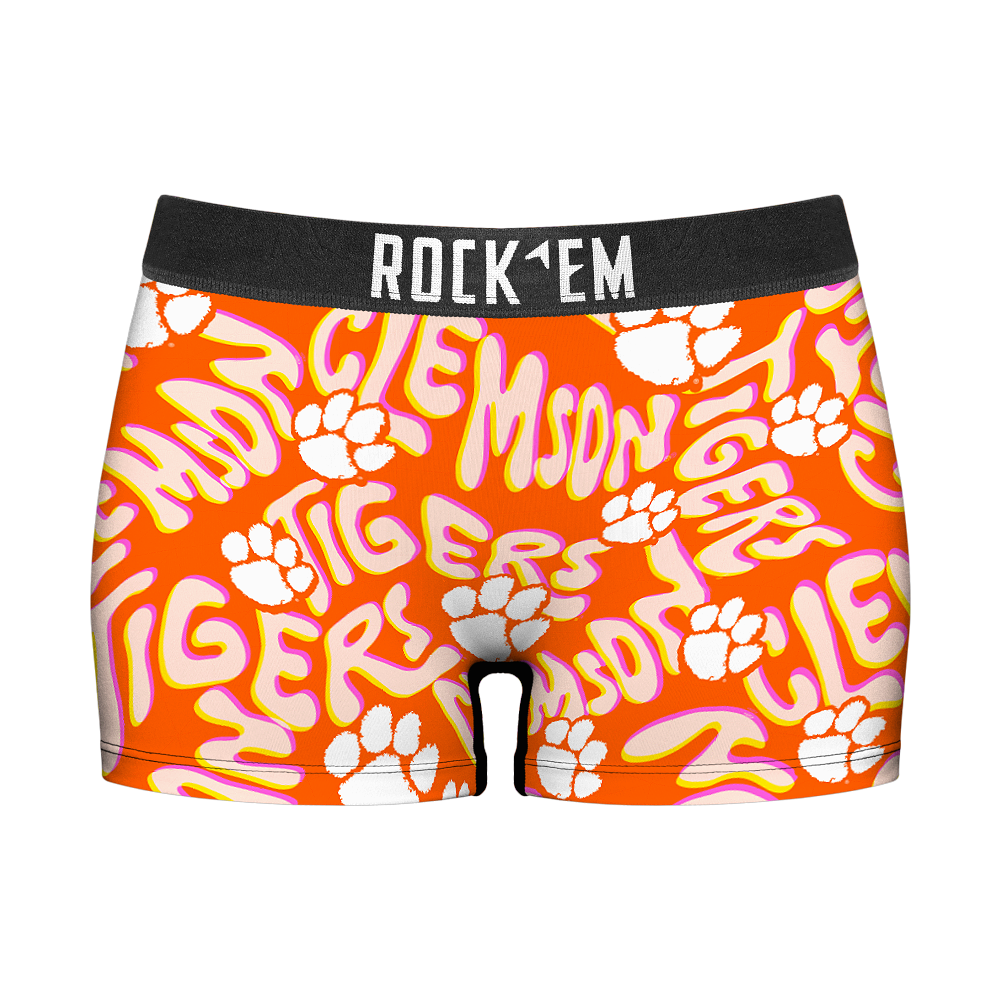 Clemson Tigers - Twisted Wordmark Women's Boy Shorts