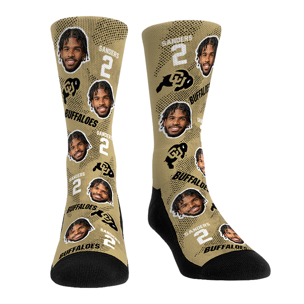 Shedeur Sanders - Colorado Buffaloes - Football Guy Crew Socks