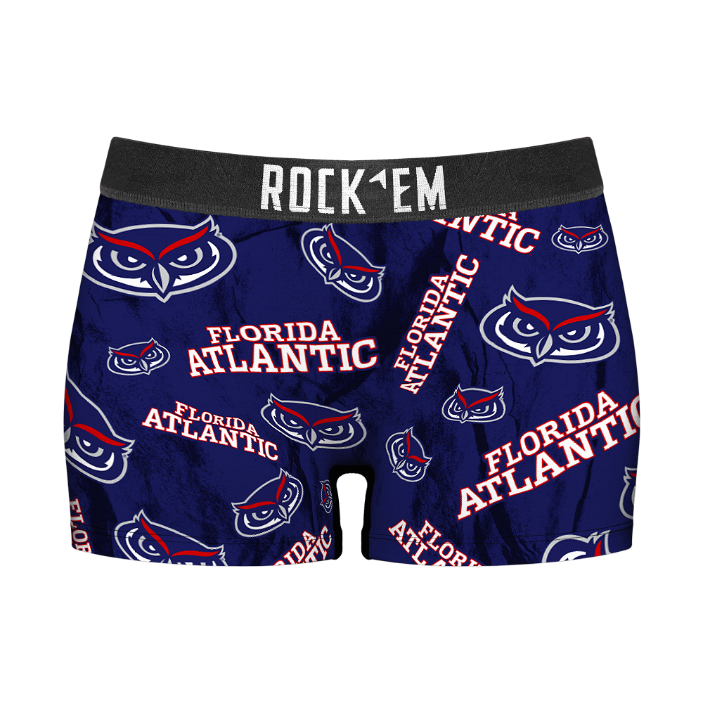 FAU Owls - Logo All-Over Women's Boy Shorts