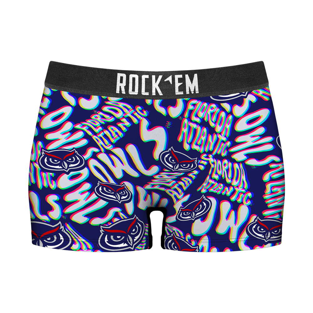 FAU Owls - Twisted Wordmark Women's Boy Shorts