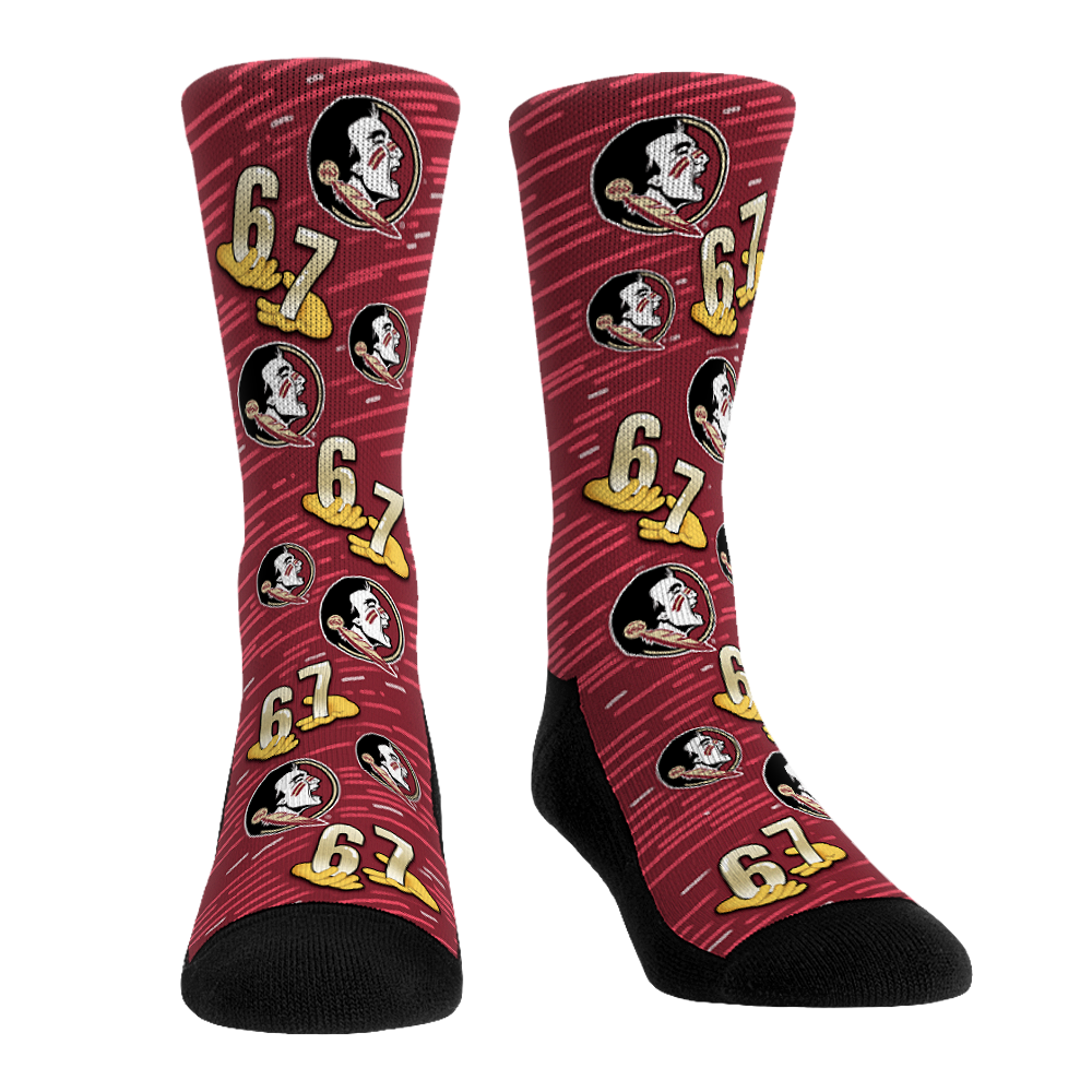 Florida State Seminoles - Six Seven All-Over Crew Socks