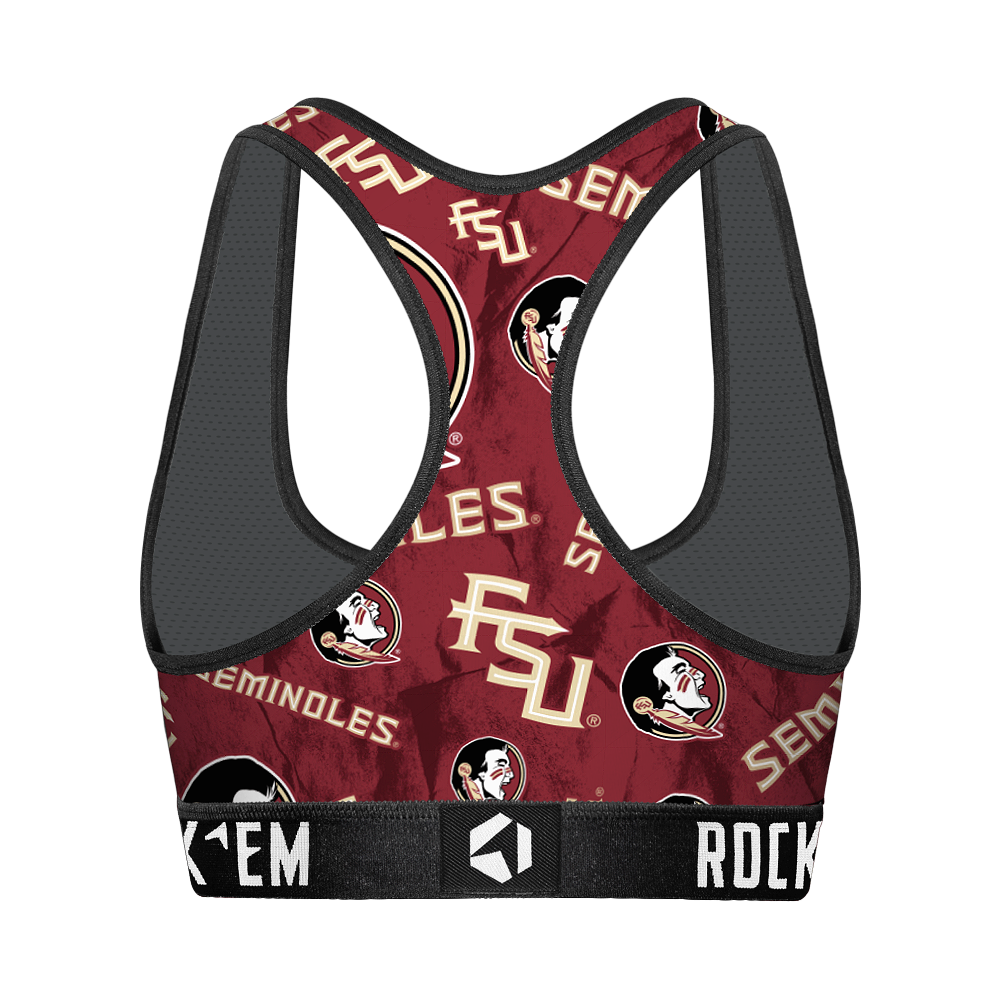 Florida State Seminoles - Logo All-Over Women's Sports Bra