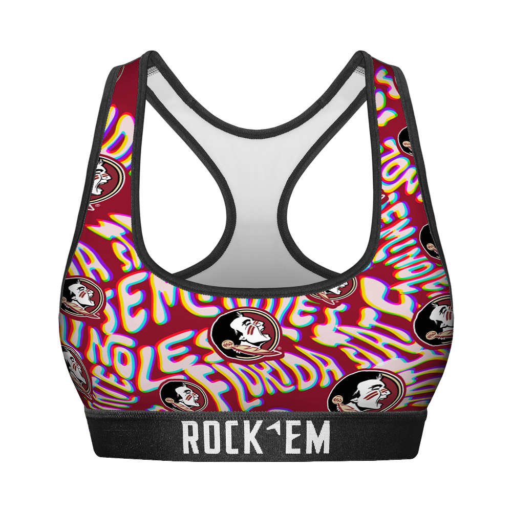 Florida State Seminoles - Twisted Wordmark Women's Sports Bra