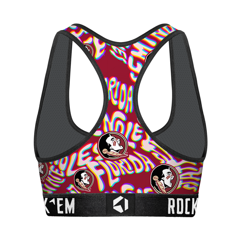 Florida State Seminoles - Twisted Wordmark Women's Sports Bra