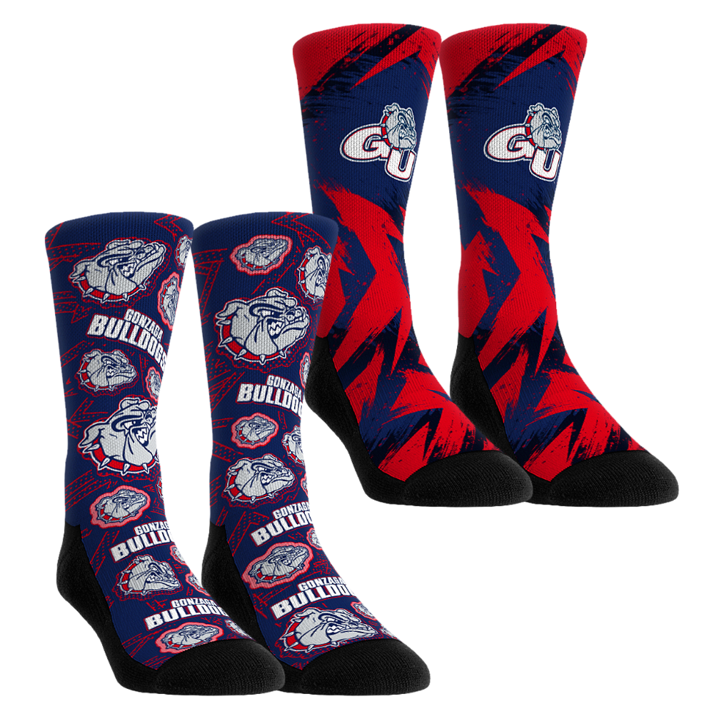 Gonzaga Bulldogs - Game Day 2-Pack Crew Socks