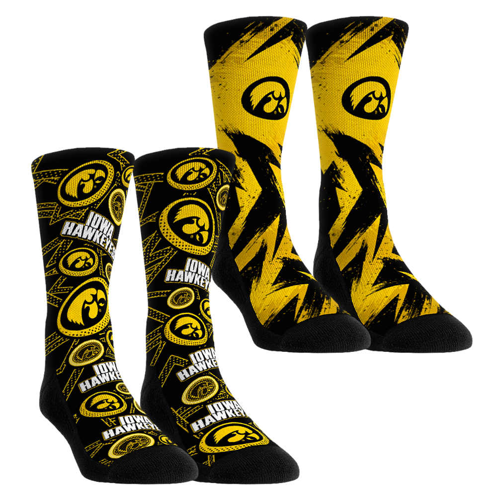 Iowa Hawkeyes - Game Day 2-Pack Crew Socks