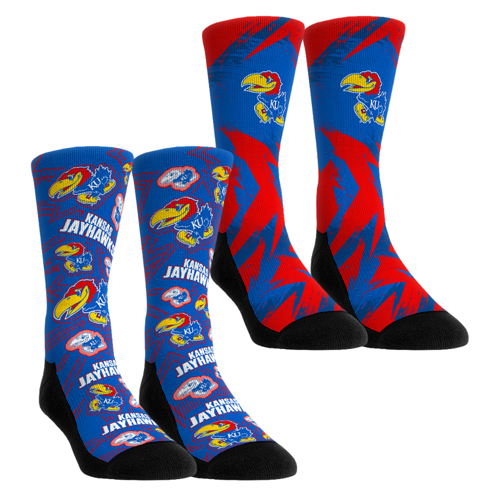 Kansas Jayhawks - Game Day 2-Pack Crew Socks