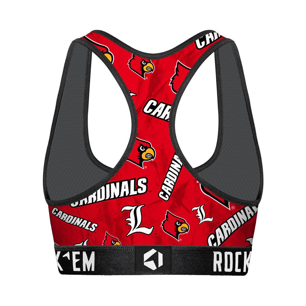 Louisville Cardinals - Logo All-Over Women's Sports Bra