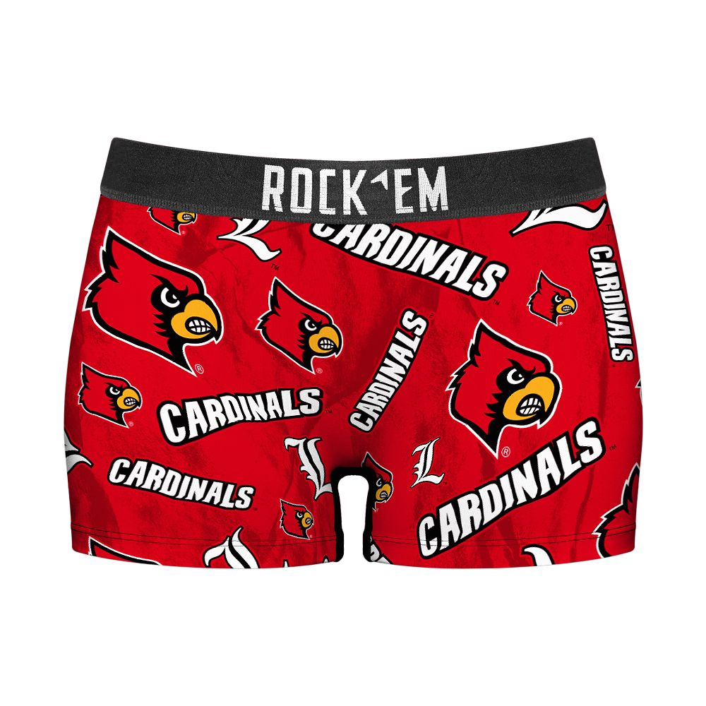 Louisville Cardinals - Logo All-Over Women's Boy Shorts