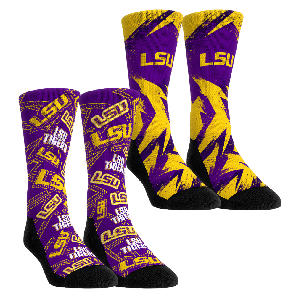 LSU Tigers - Game Day 2-Pack Crew Socks