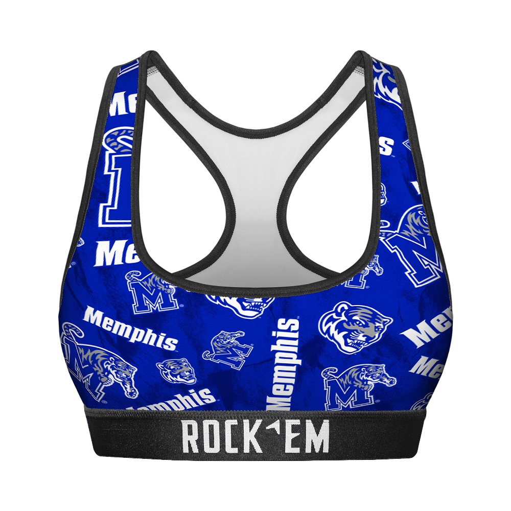 Memphis Tigers - Logo All-Over Women's Sports Bra