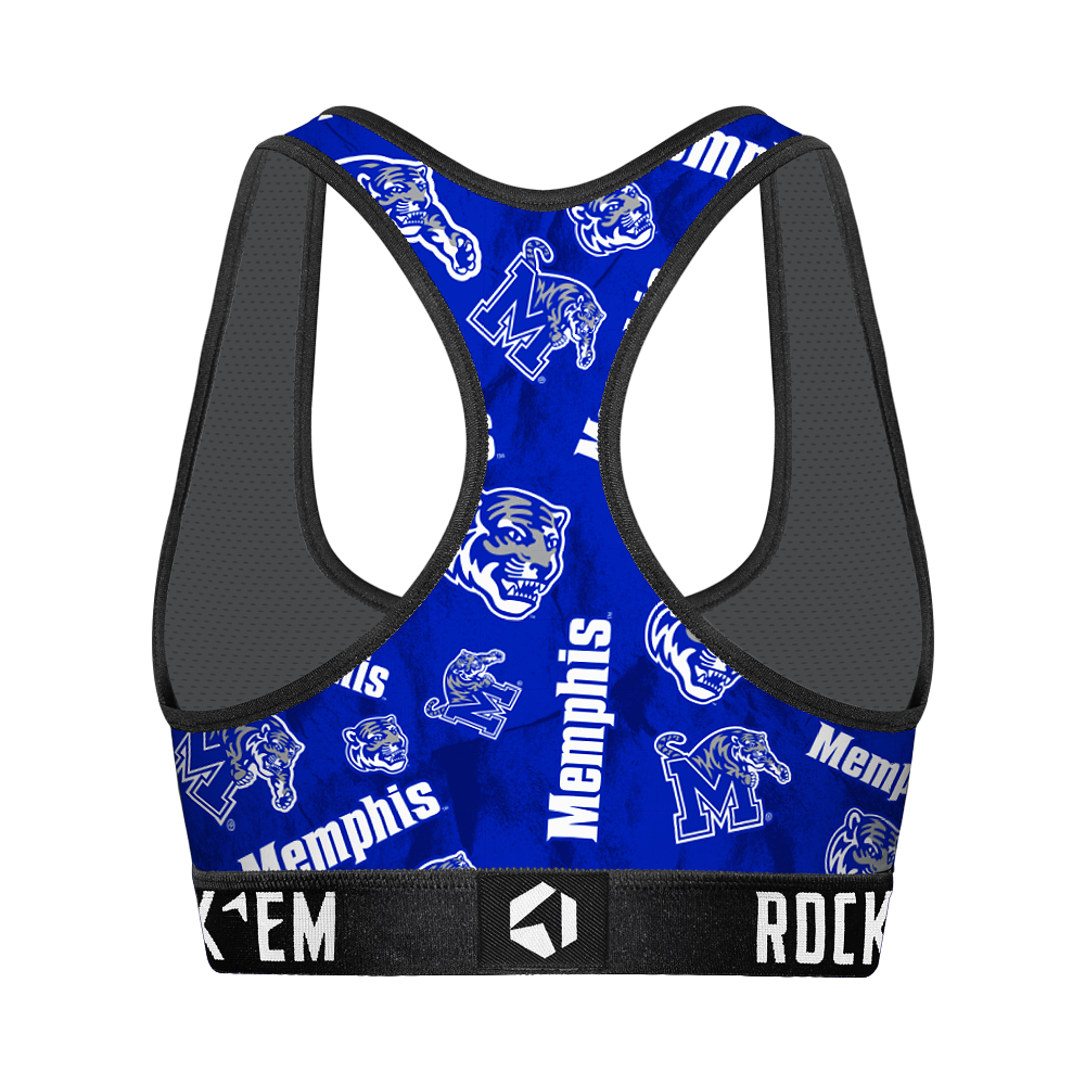 Memphis Tigers - Logo All-Over Women's Sports Bra
