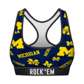 Michigan Wolverines - Logo All-Over Women's Sports Bra