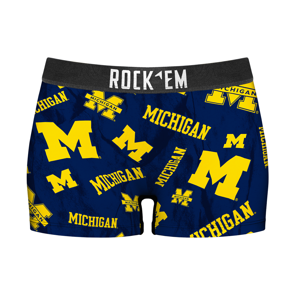 Michigan Wolverines - Logo All-Over Women's Boy Shorts