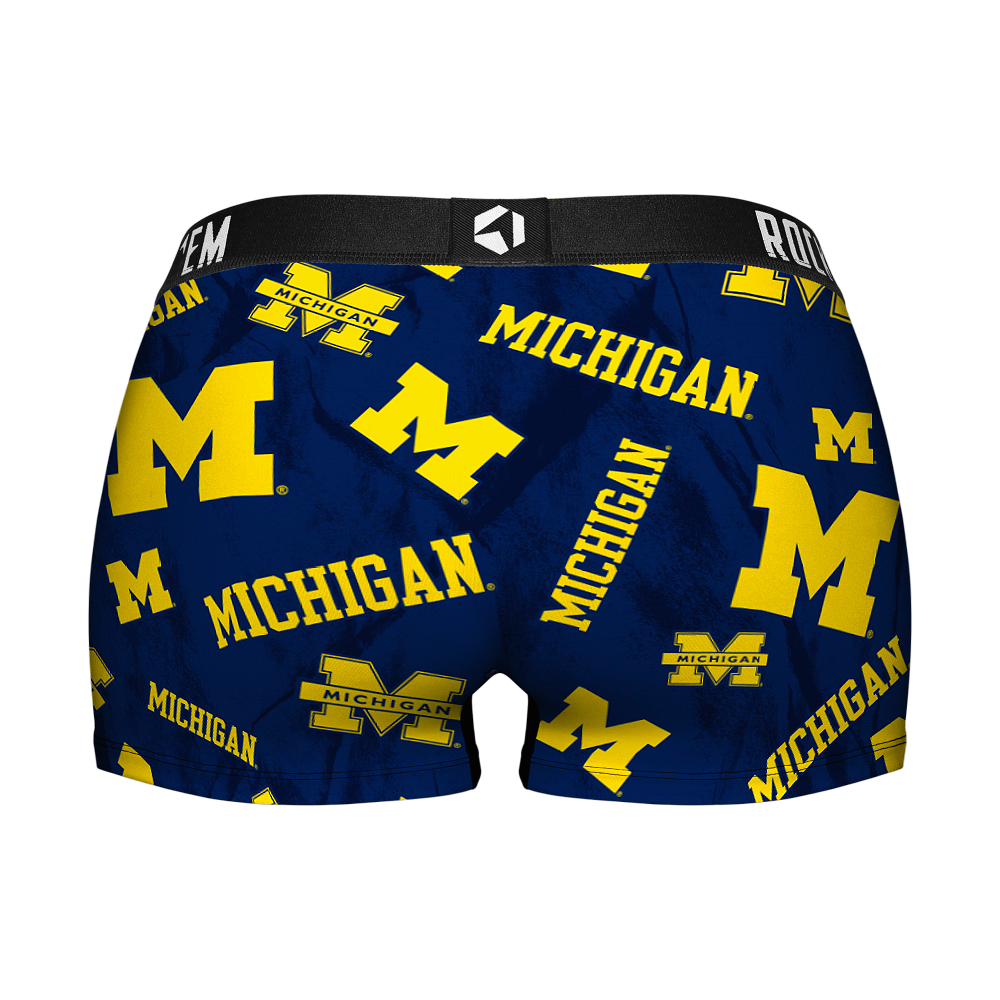 Michigan Wolverines - Logo All-Over Women's Boy Shorts