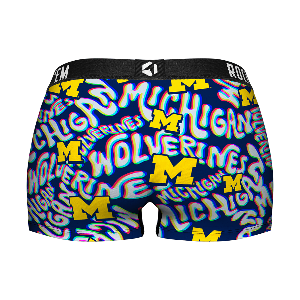 Michigan Wolverines - Twisted Wordmark Women's Boy Shorts