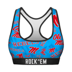Ole Miss Rebels - Logo All-Over Women's Sports Bra