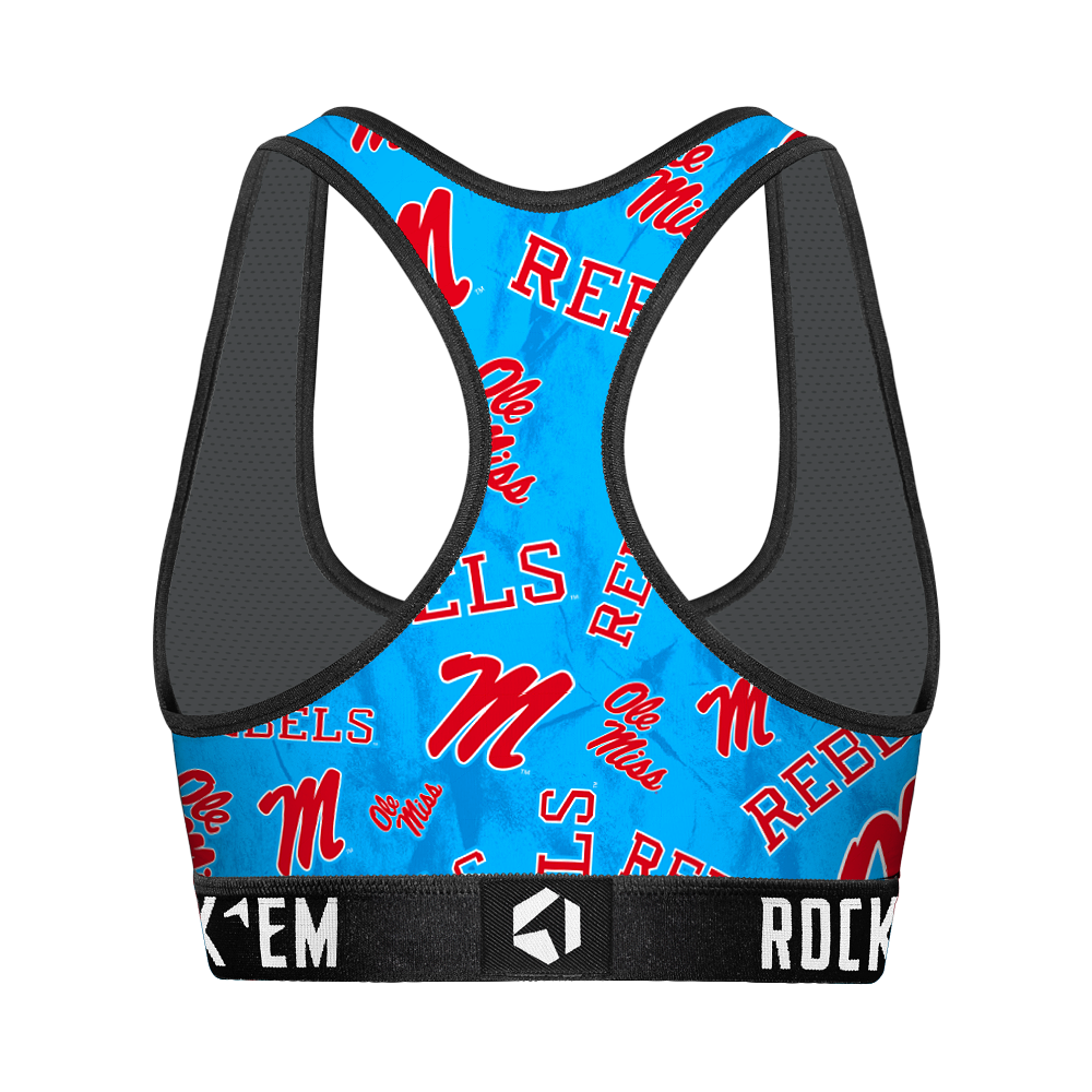 Ole Miss Rebels - Logo All-Over Women's Sports Bra