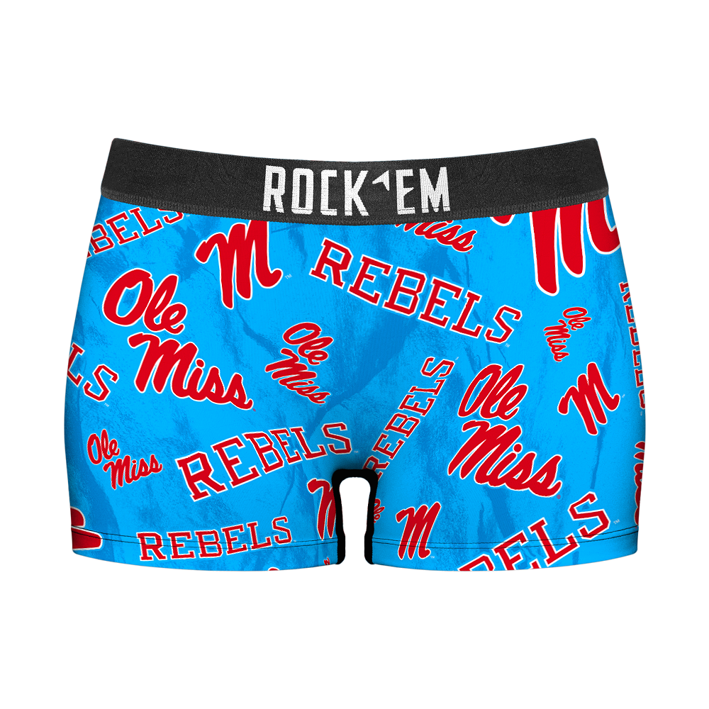Ole Miss Rebels - Logo All-Over Women's Boy Shorts