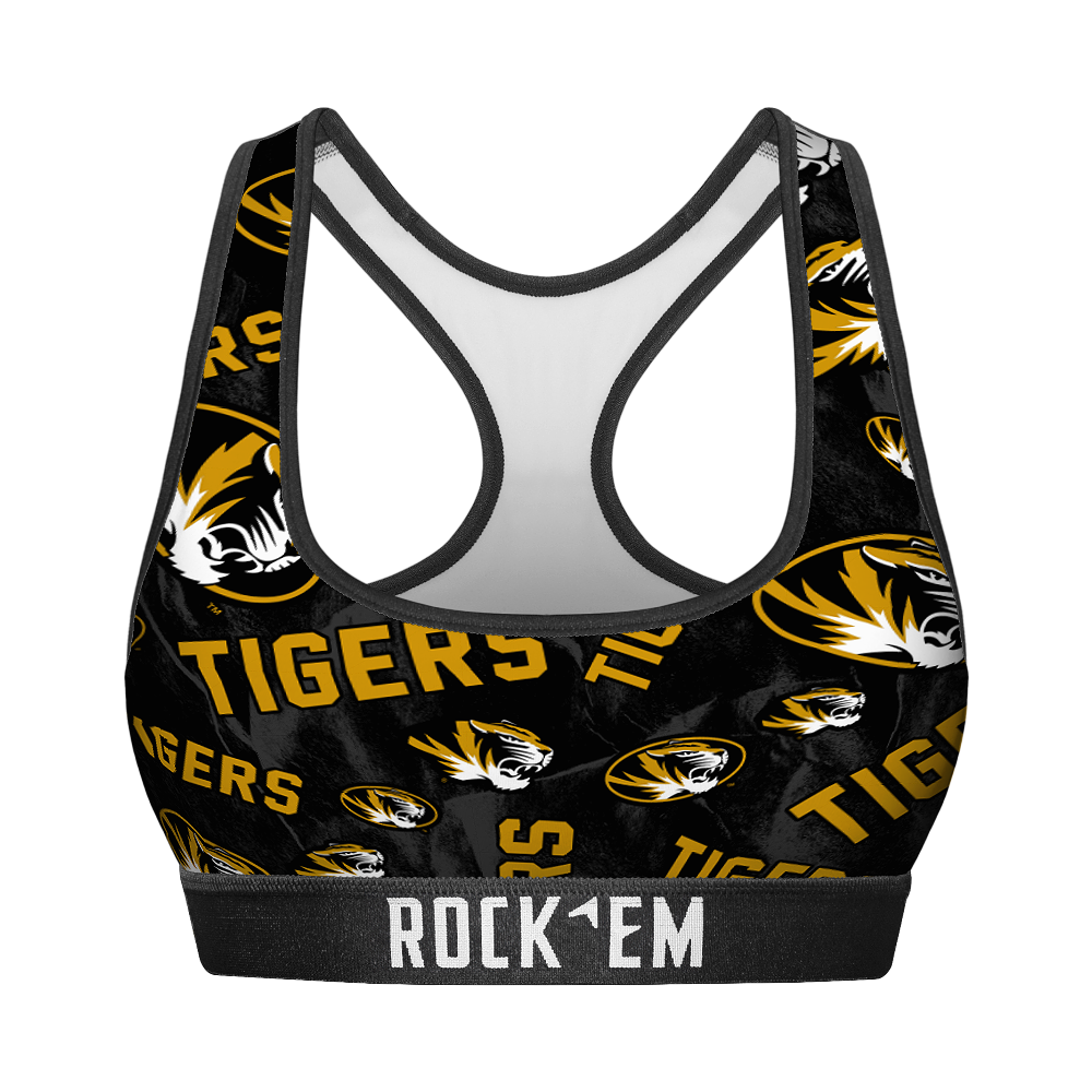 Missouri Tigers - Logo All-Over Women's Sports Bra