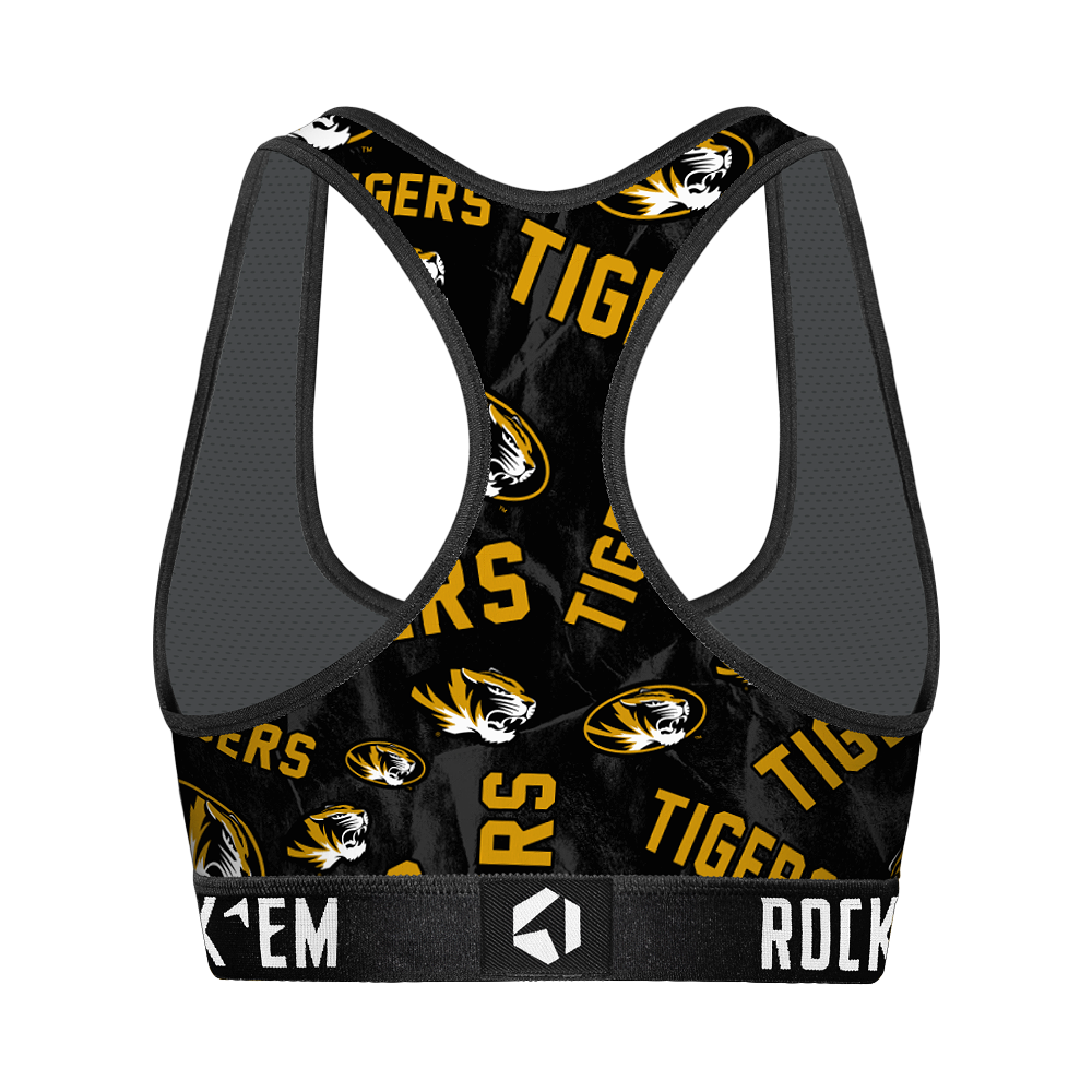 Missouri Tigers - Logo All-Over Women's Sports Bra