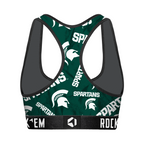 Michigan State Spartans - Logo All-Over Women's Sports Bra