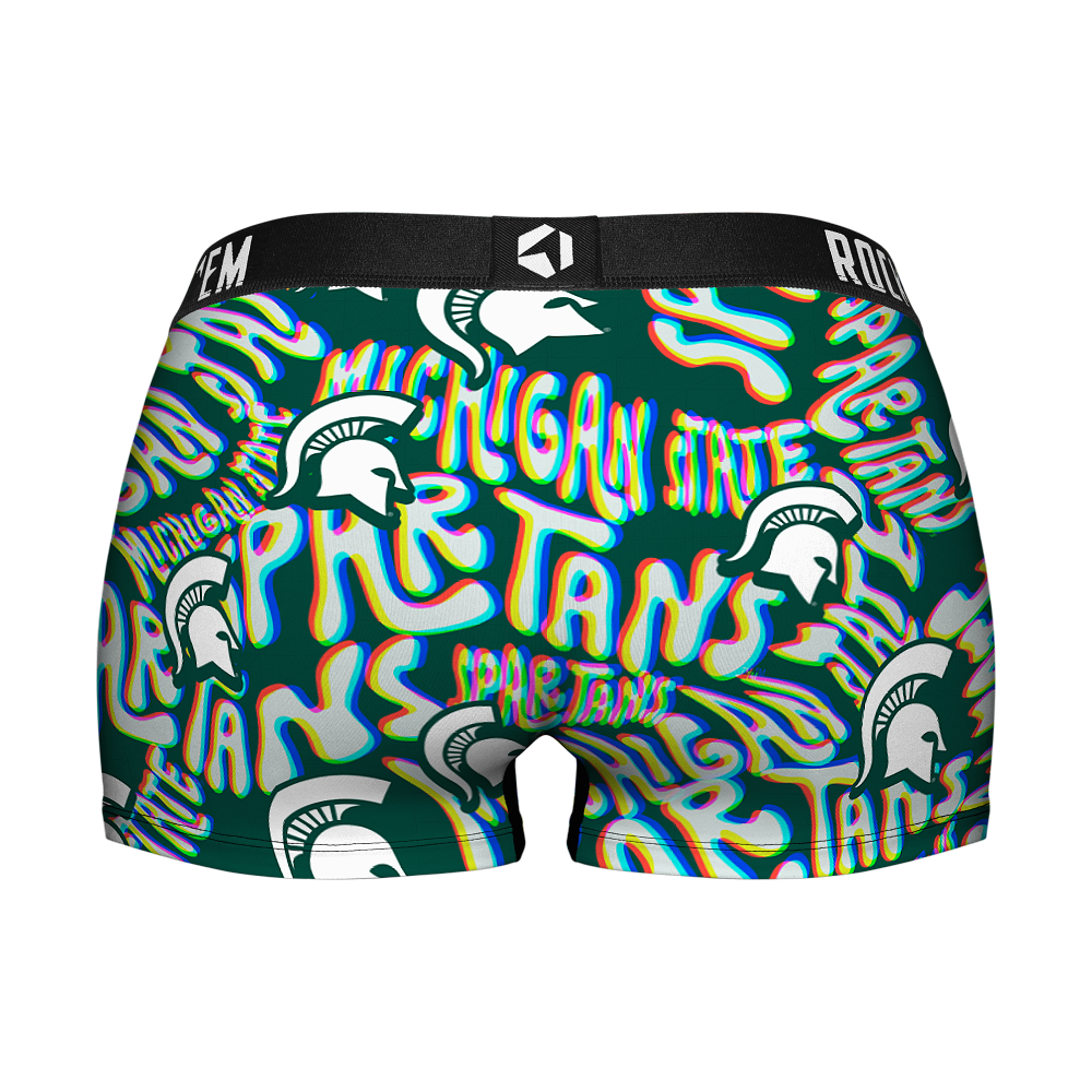 Michigan State Spartans - Twisted Wordmark Women's Boy Shorts