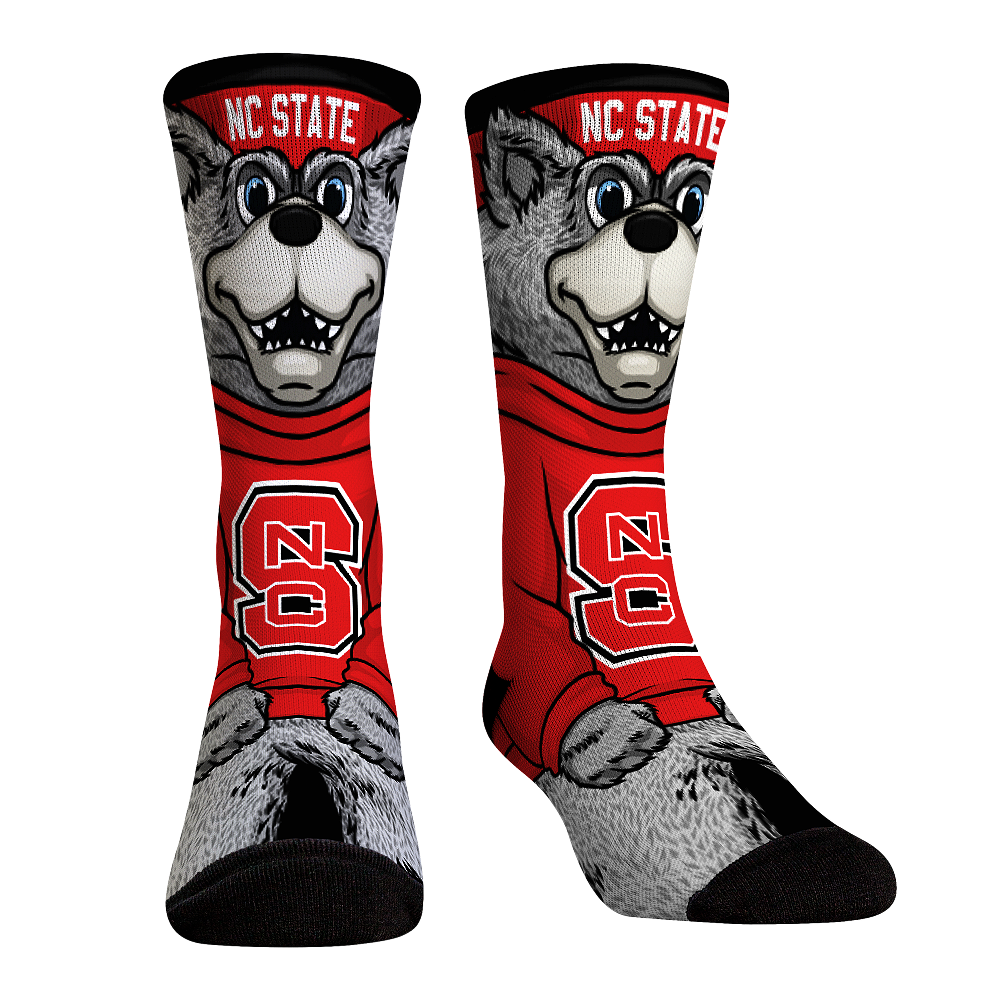 NC State Wolfpack - HyperOptic Mascot Crew Socks