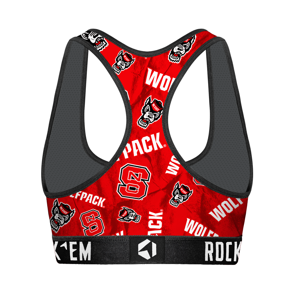 NC State Wolfpack - Logo All-Over Women's Sports Bra