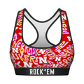 Nebraska Huskers - Twisted Wordmark Women's Sports Bra