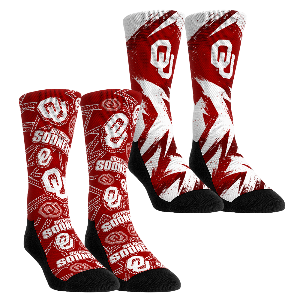 Oklahoma Sooners - Game Day 2-Pack Crew Socks