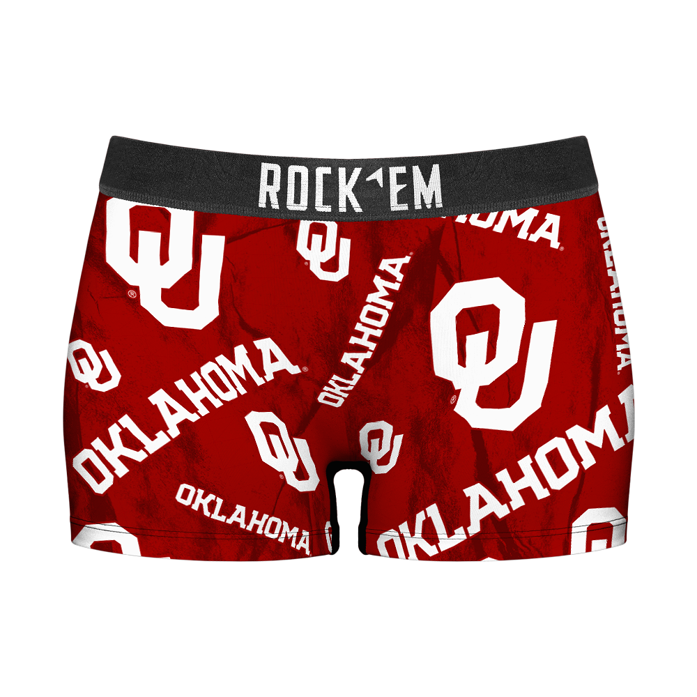 Oklahoma Sooners - Logo All-Over Women's Boy Shorts