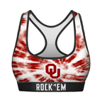 Oklahoma Sooners - Team Tie Dye Women's Sports Bra