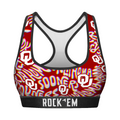 Oklahoma Sooners - Twisted Wordmark Women's Sports Bra