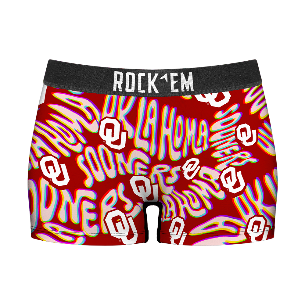 Oklahoma Sooners - Twisted Wordmark Women's Boy Shorts