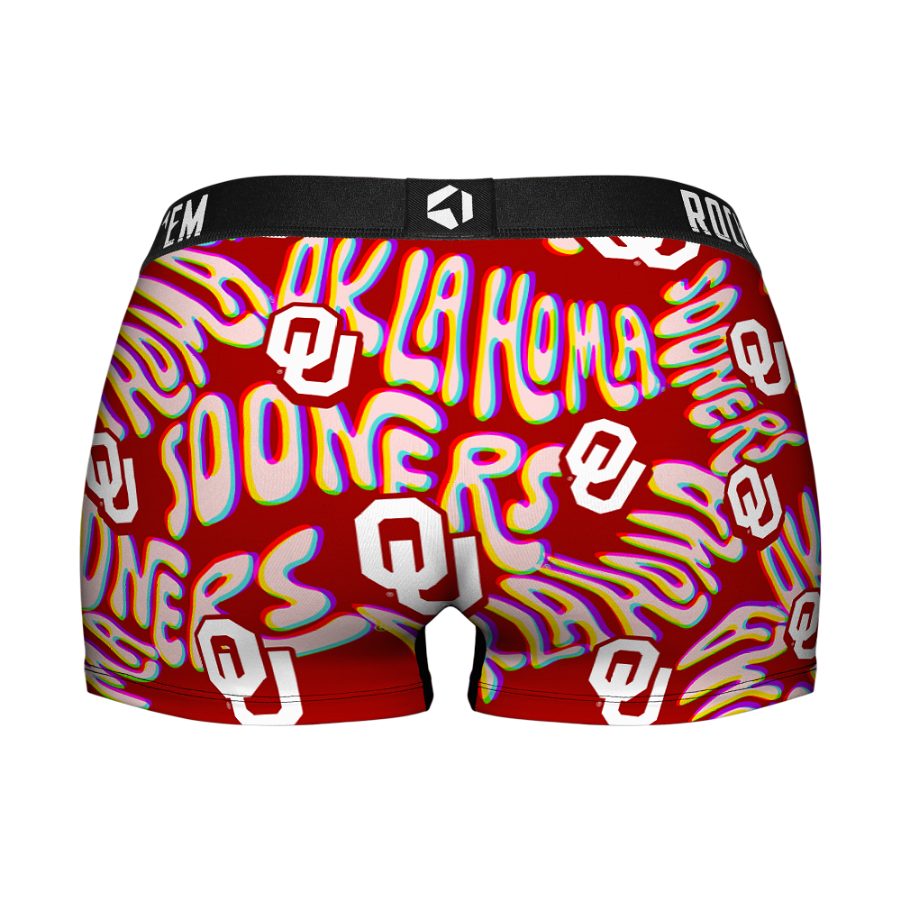 Oklahoma Sooners - Twisted Wordmark Women's Boy Shorts