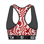 Oklahoma Sooners - Wavy Checkers Women's Sports Bra