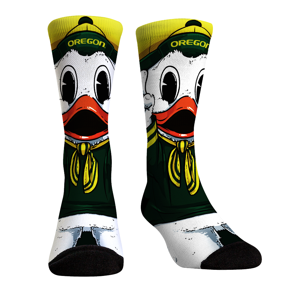 Oregon Ducks - HyperOptic Mascot Crew Socks