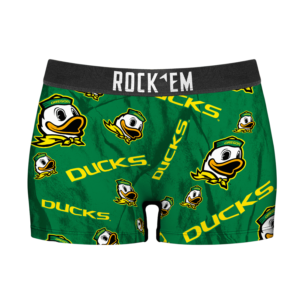 Oregon Ducks - Logo All-Over Women's Boy Shorts