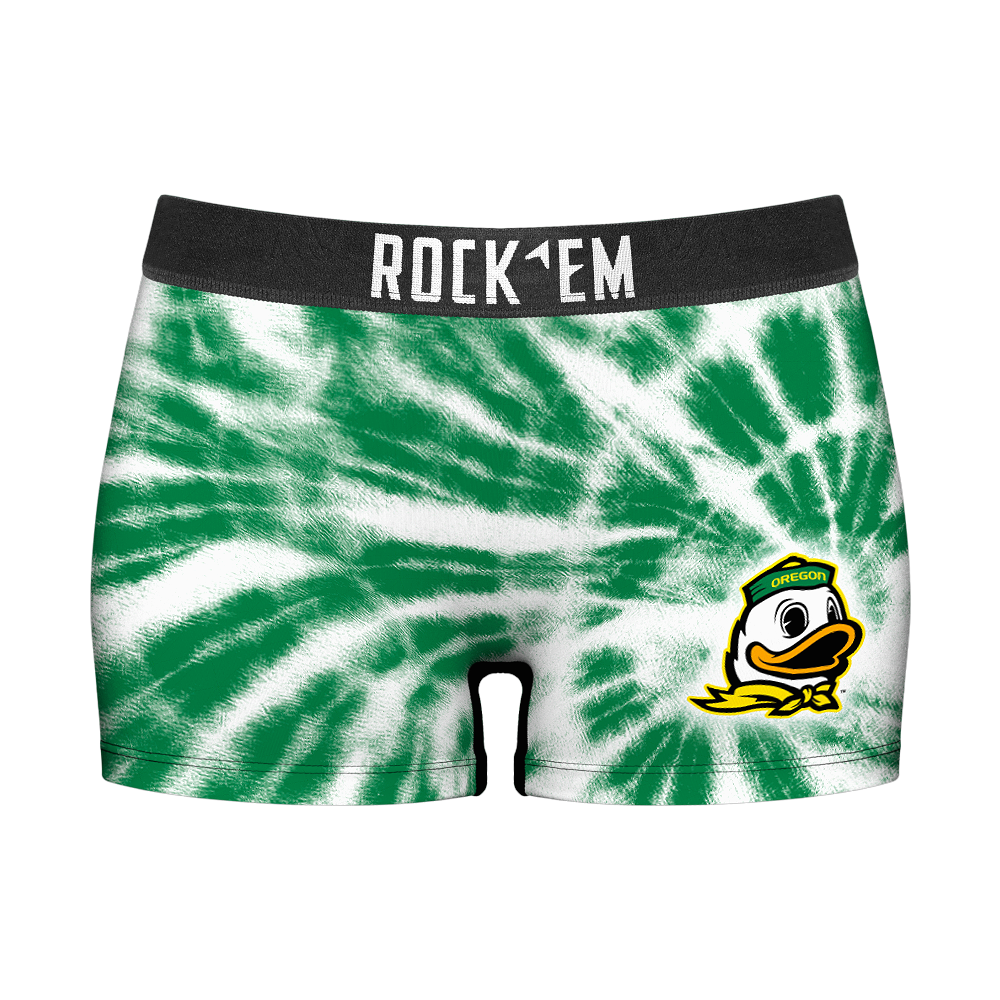 Oregon Ducks - Team Tie Dye Women's Boy Shorts