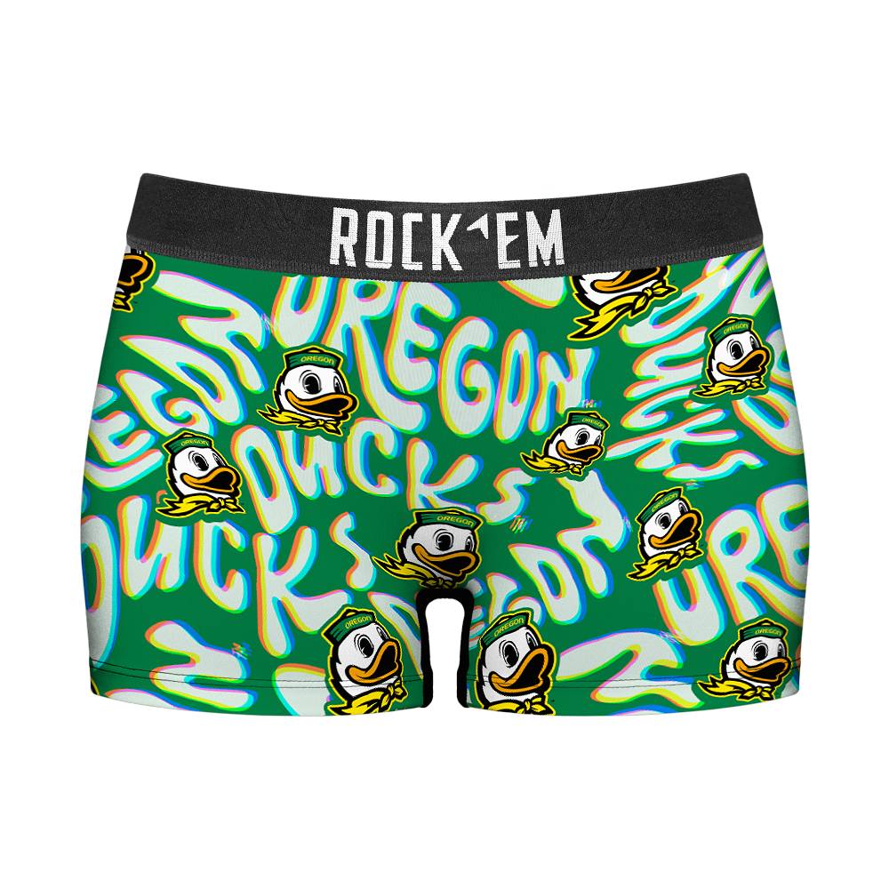 Oregon Ducks - Twisted Wordmark Women's Boy Shorts