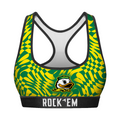 Oregon Ducks - Wavy Checkers Women's Sports Bra