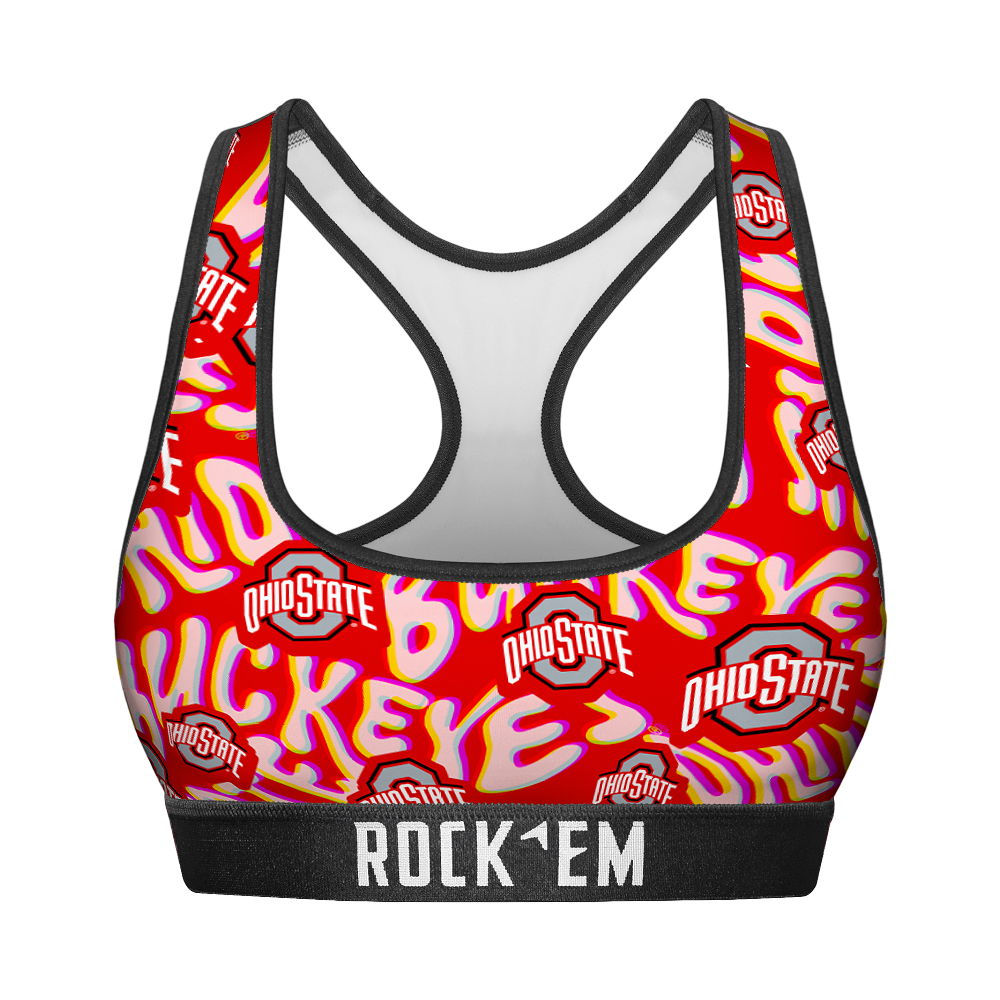 Ohio State Buckeyes - Twisted Wordmark Women's Sports Bra