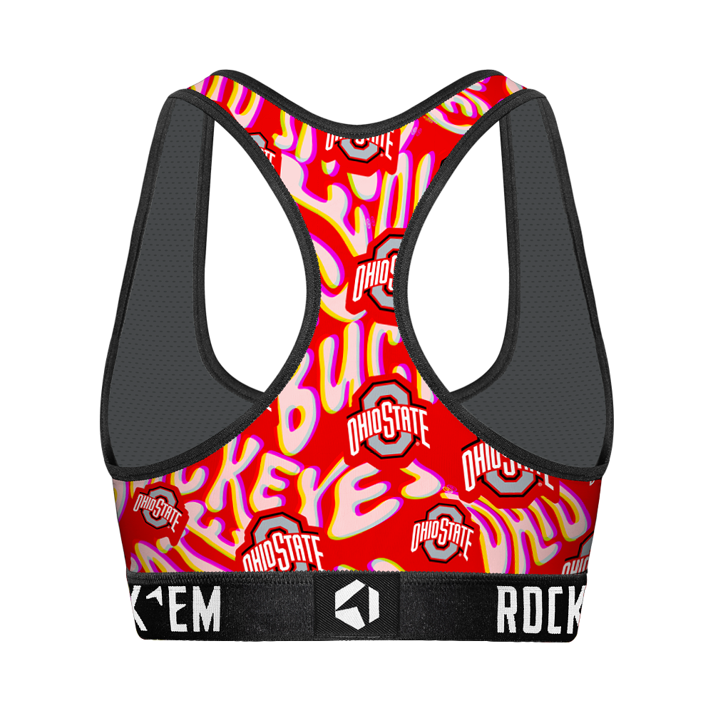 Ohio State Buckeyes - Twisted Wordmark Women's Sports Bra