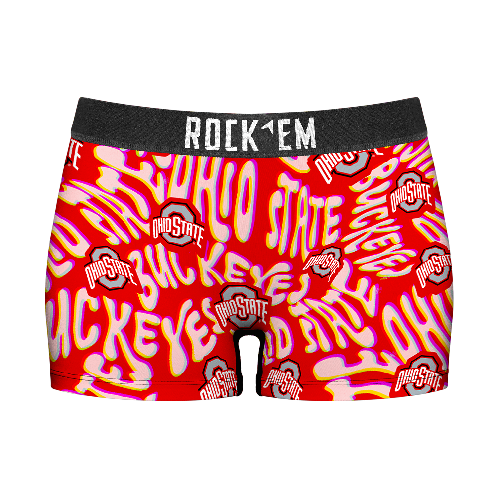 Ohio State Buckeyes - Twisted Wordmark Women's Boy Shorts